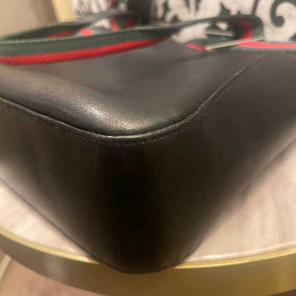 GUC GUCCI Web Sherry Line Tote Bag Leather - Picture 8 of 12